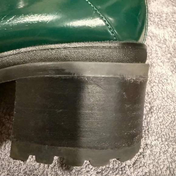 Green Jeffrey Campbell Czech chunky heeled combat boots - Picture 8 of 8